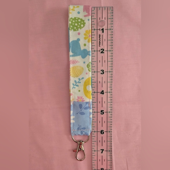 Easter Themed Keychain Wristlet Hand Sewn - Picture 2 of 2